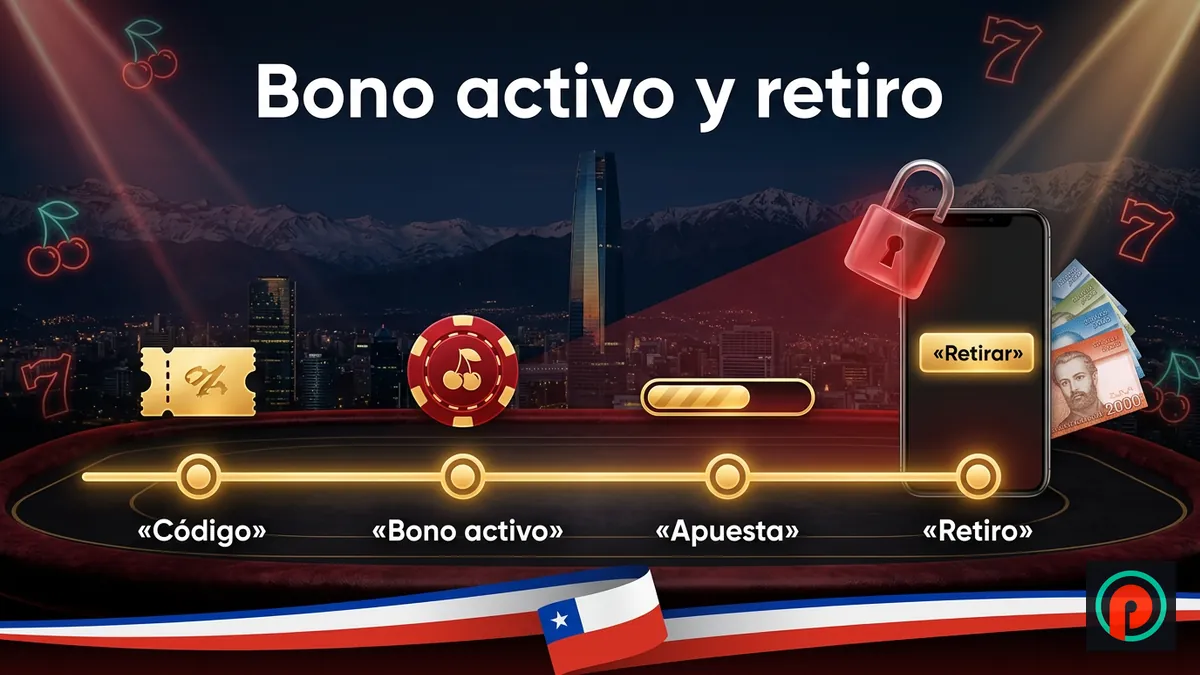 Línea de tiempo en Pin-Up Chile: código, bono activo, rollover y retiro desbloqueado en el celular