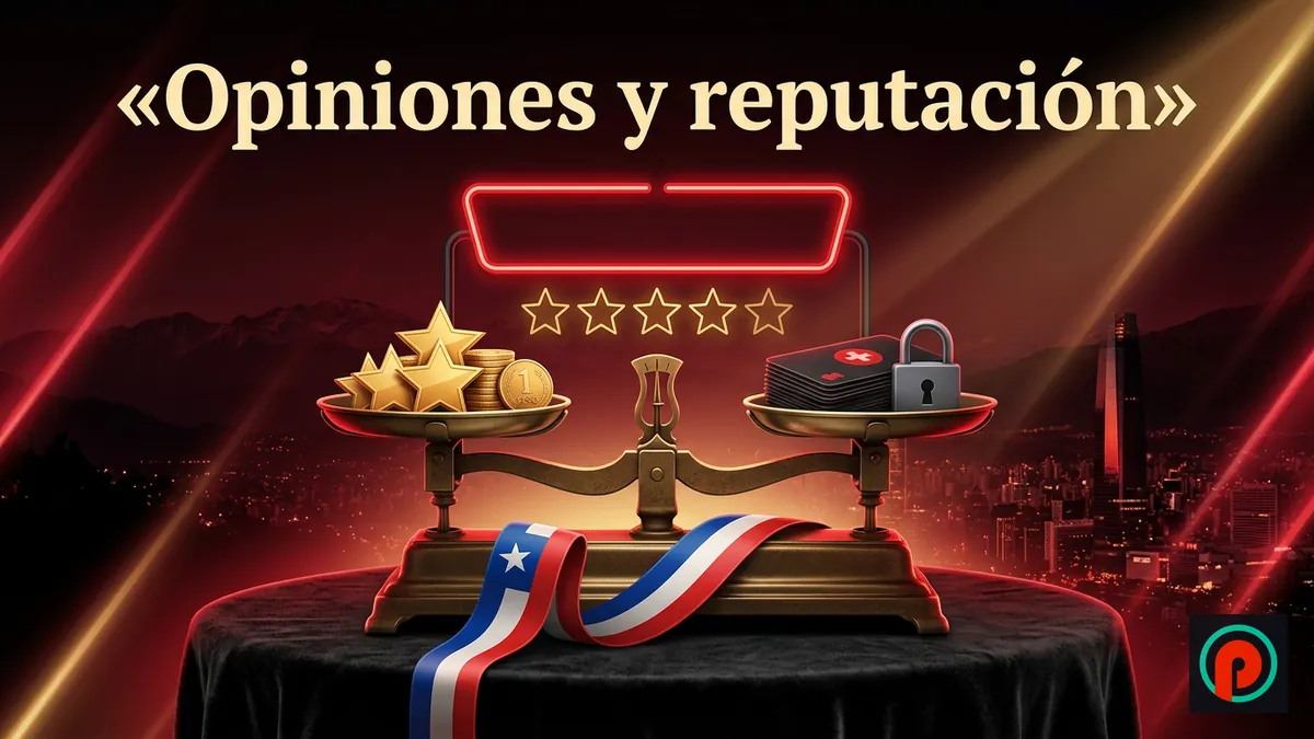 Balanza con estrellas doradas y quejas que resume las opiniones sobre el casino en Chile